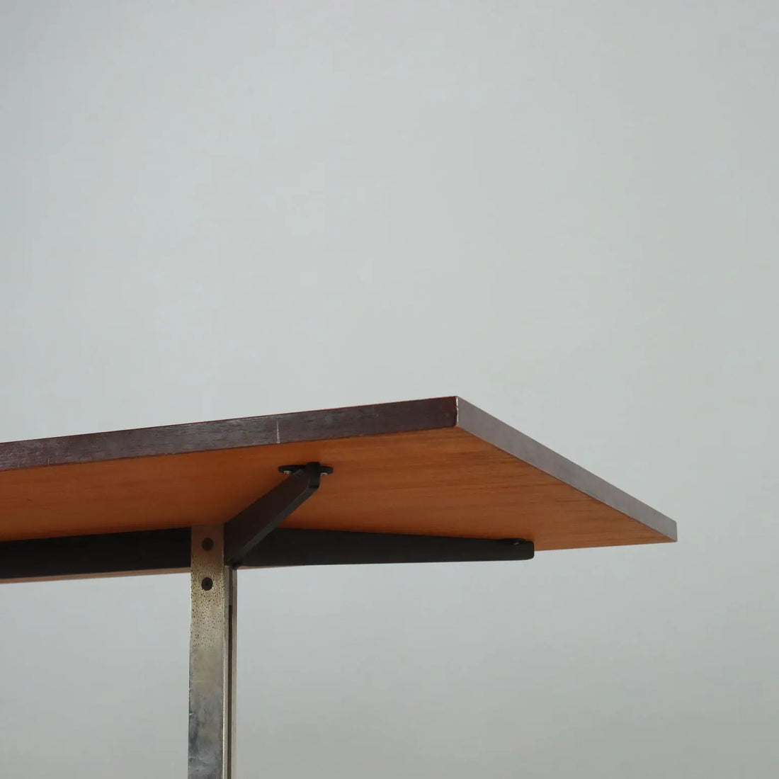 1960s Vintage Table in Metal and Wood