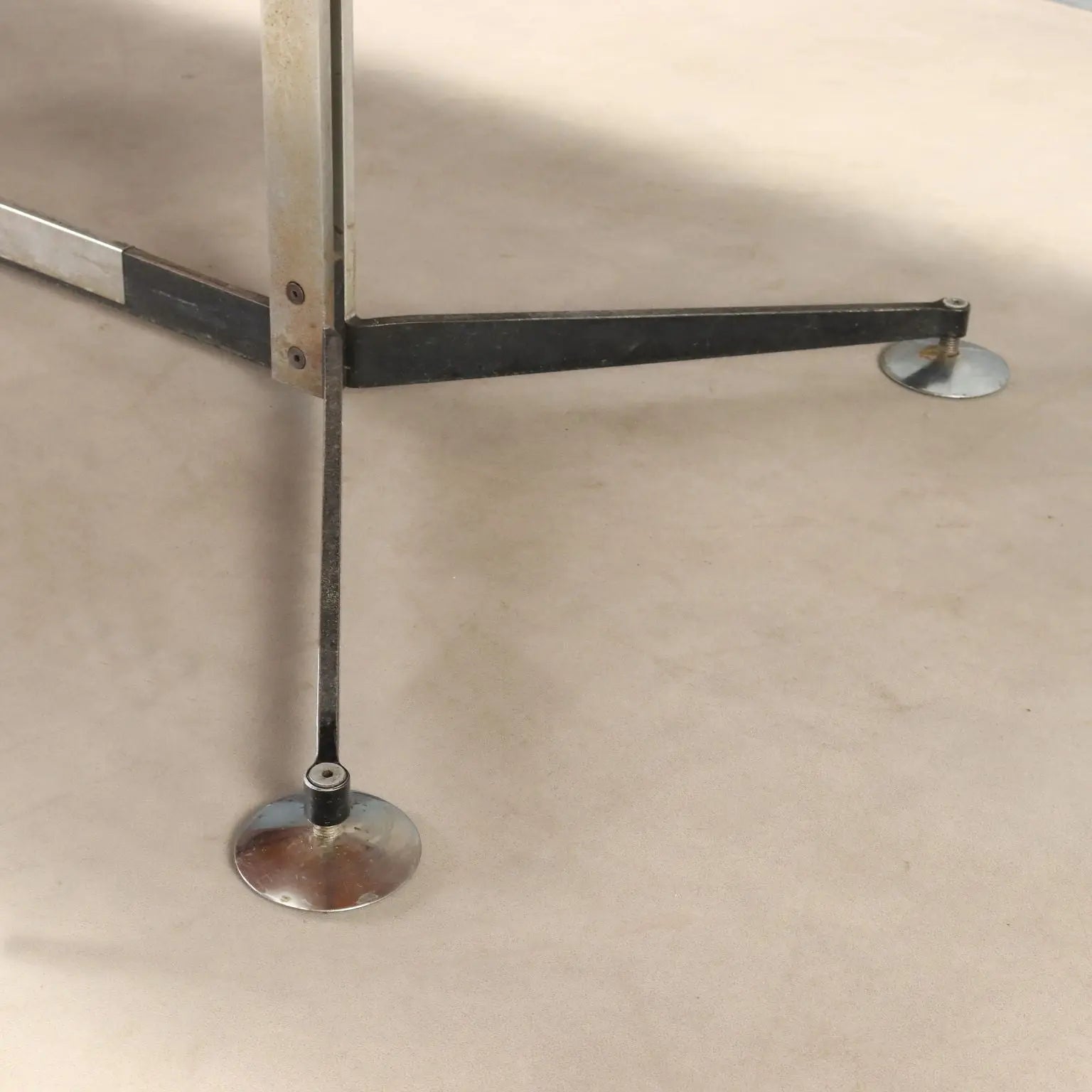 1960s Vintage Table in Metal and Wood