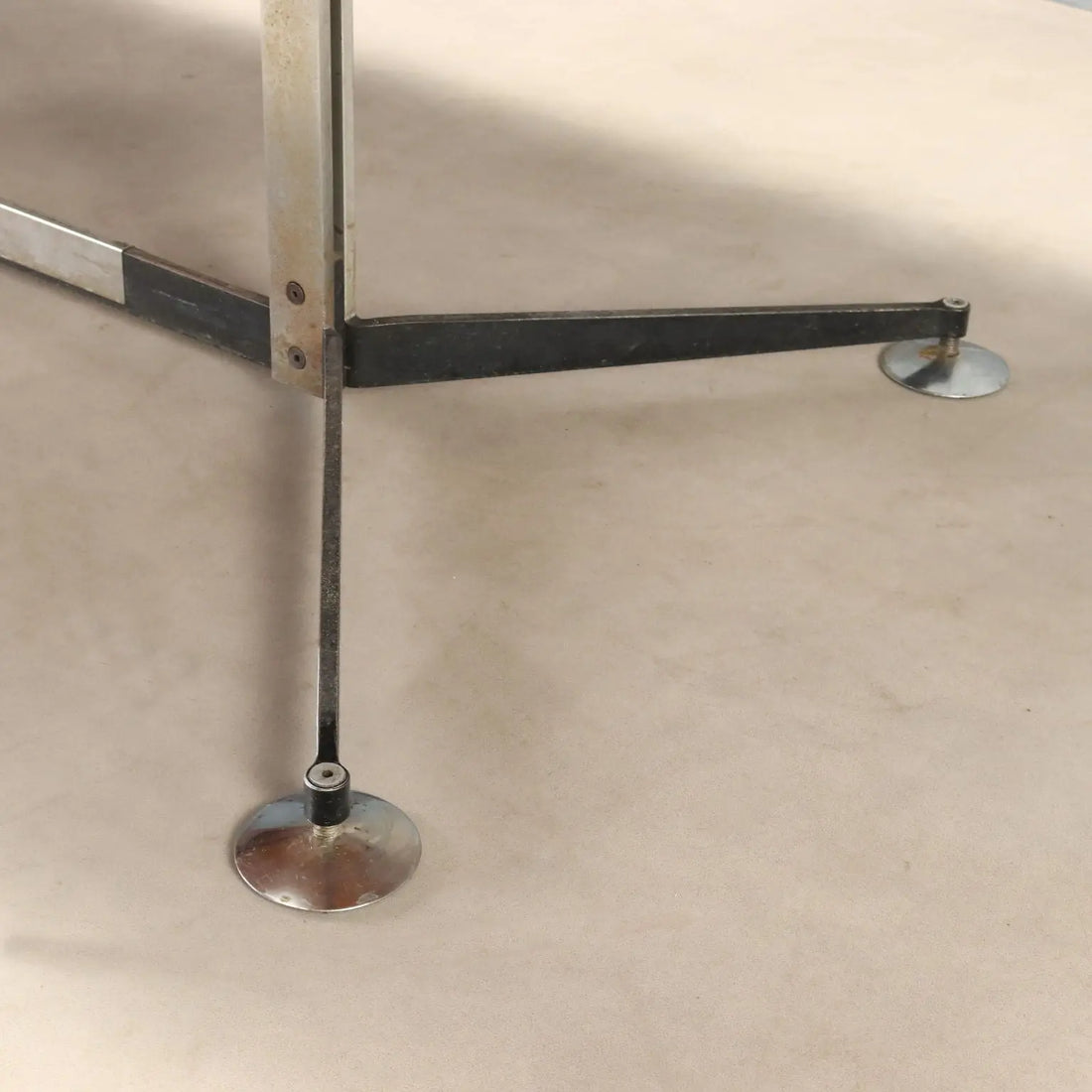 1960s Vintage Table in Metal and Wood