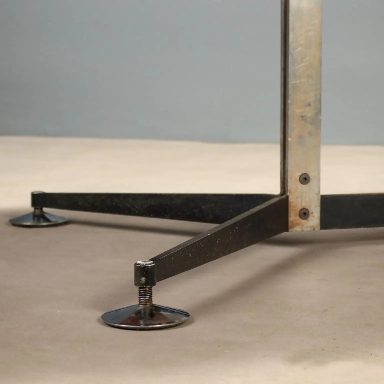 1960s Vintage Table in Metal and Wood