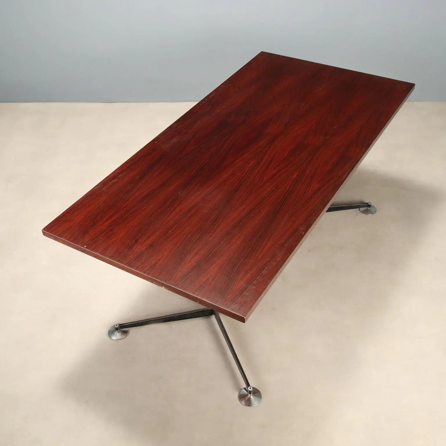 1960s Vintage Table in Metal and Wood