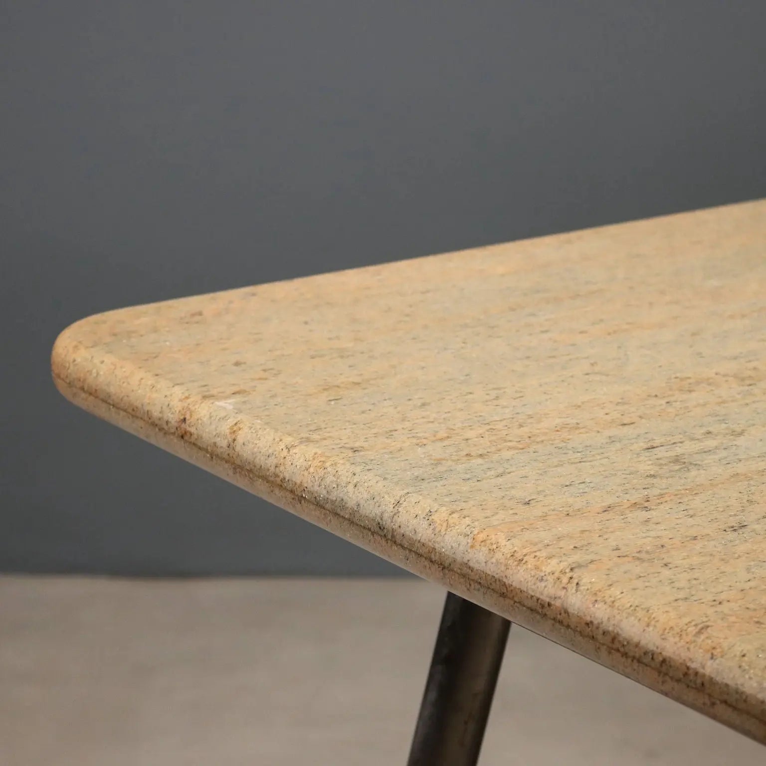 1970s Marble and Aluminum Table