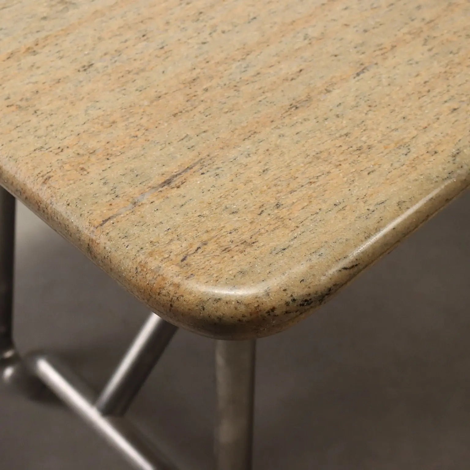 1970s Marble and Aluminum Table