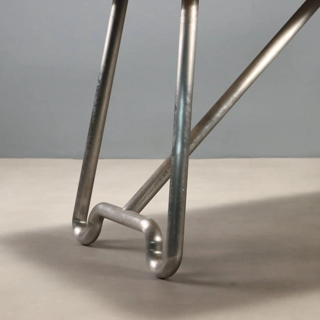 1970s Marble and Aluminum Table