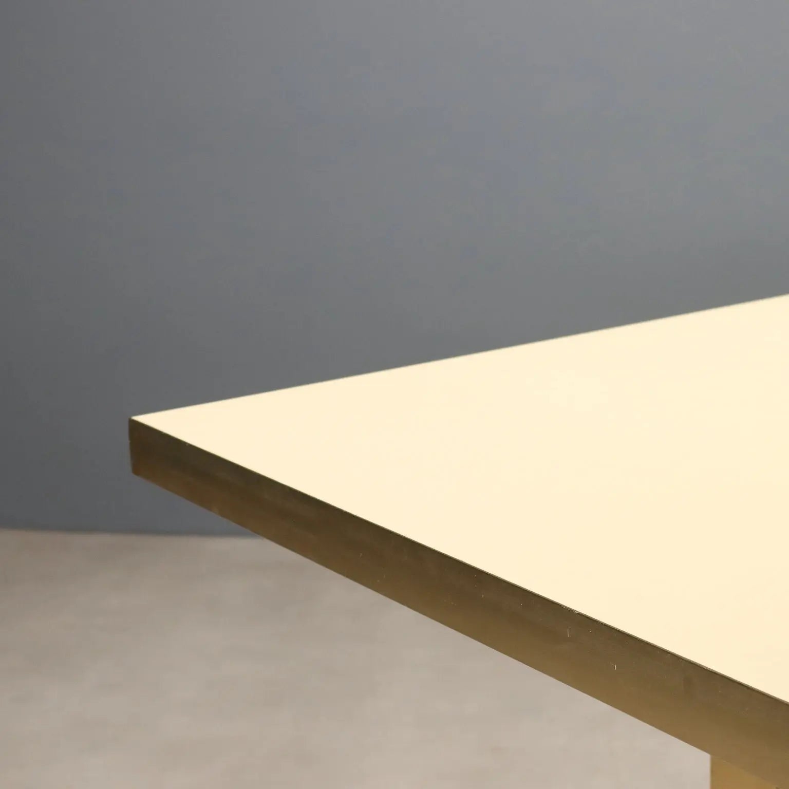 Vintage Table Mario Sabot Brass Laminate Design Italy 1980s