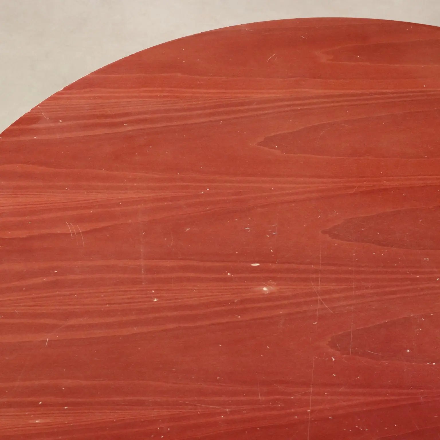 Vintage Coffee Table Veneered Wood Ceramic Sphere Design 1980s