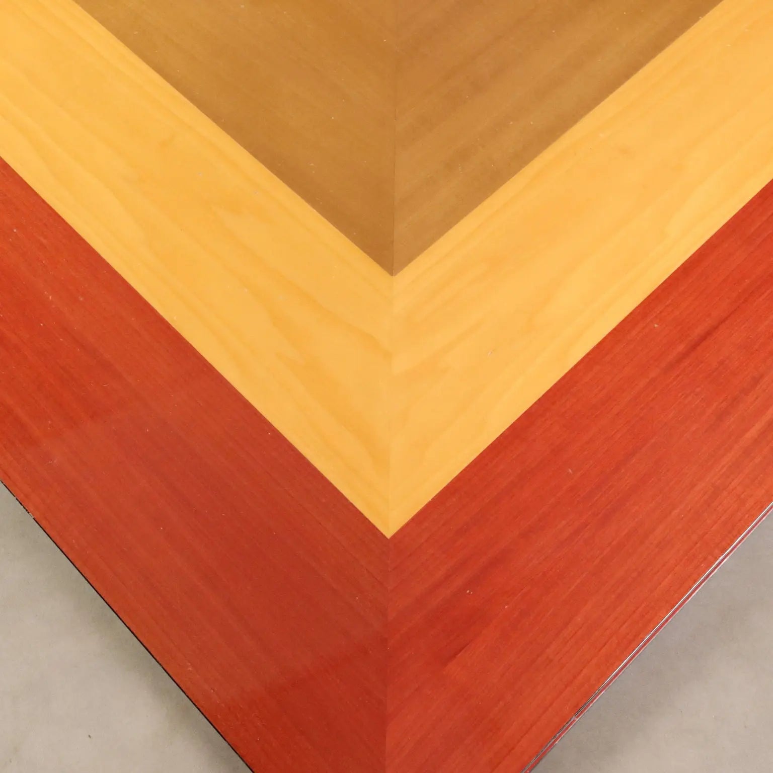 Vintage Coffee Table Veneered Wood Design Italy 1980s