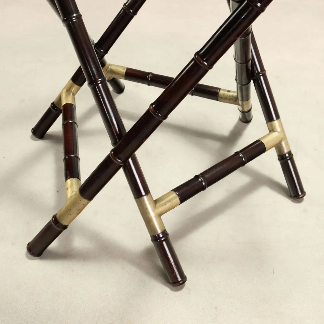 1950s Table with Woven Base and Glass