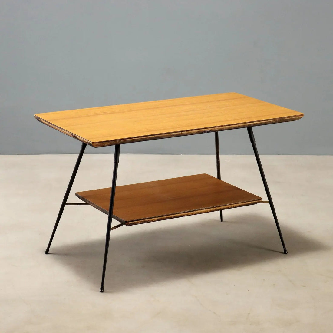 Vintage Coffee Table Wood Laminate Design Italy 1960s