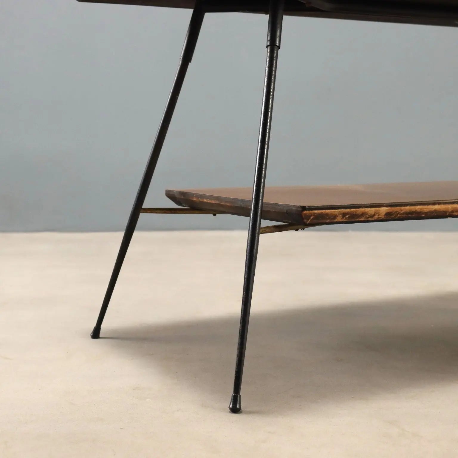 Vintage Coffee Table Wood Laminate Design Italy 1960s