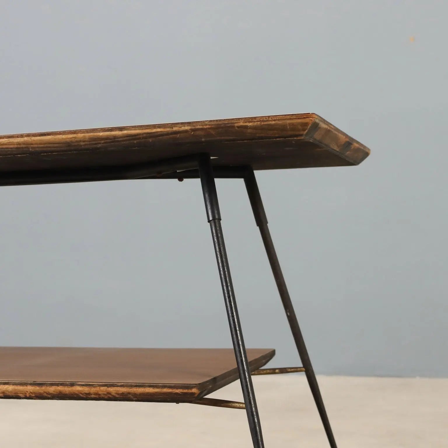 Vintage Coffee Table Wood Laminate Design Italy 1960s