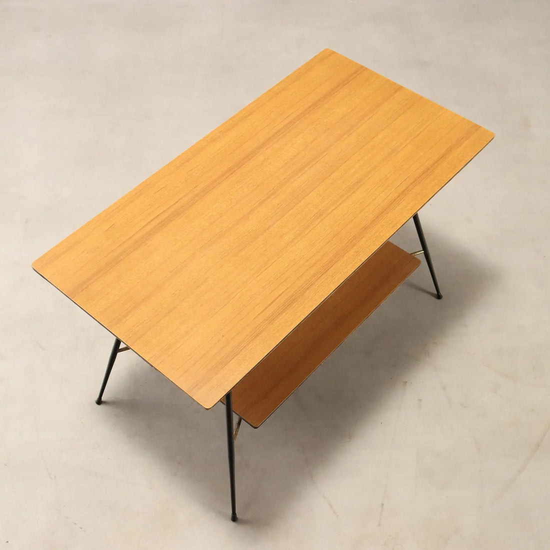 Vintage Coffee Table Wood Laminate Design Italy 1960s