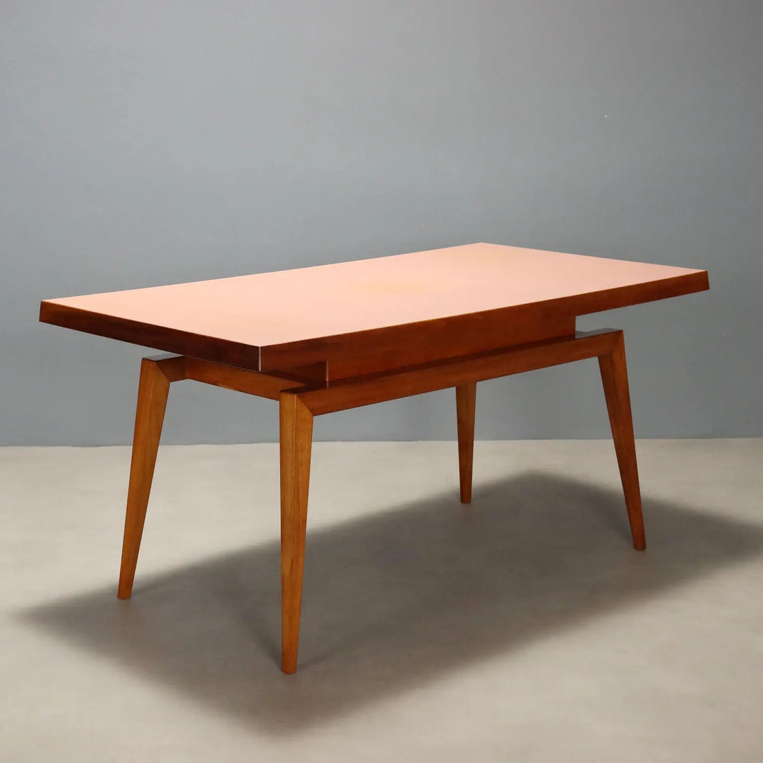 1960s Oak and Colored Formica Table