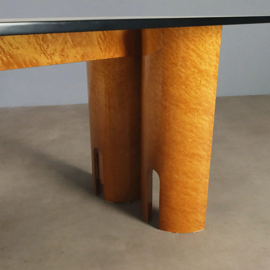 Vintage Table Burl Crystal Design Italy 1970s