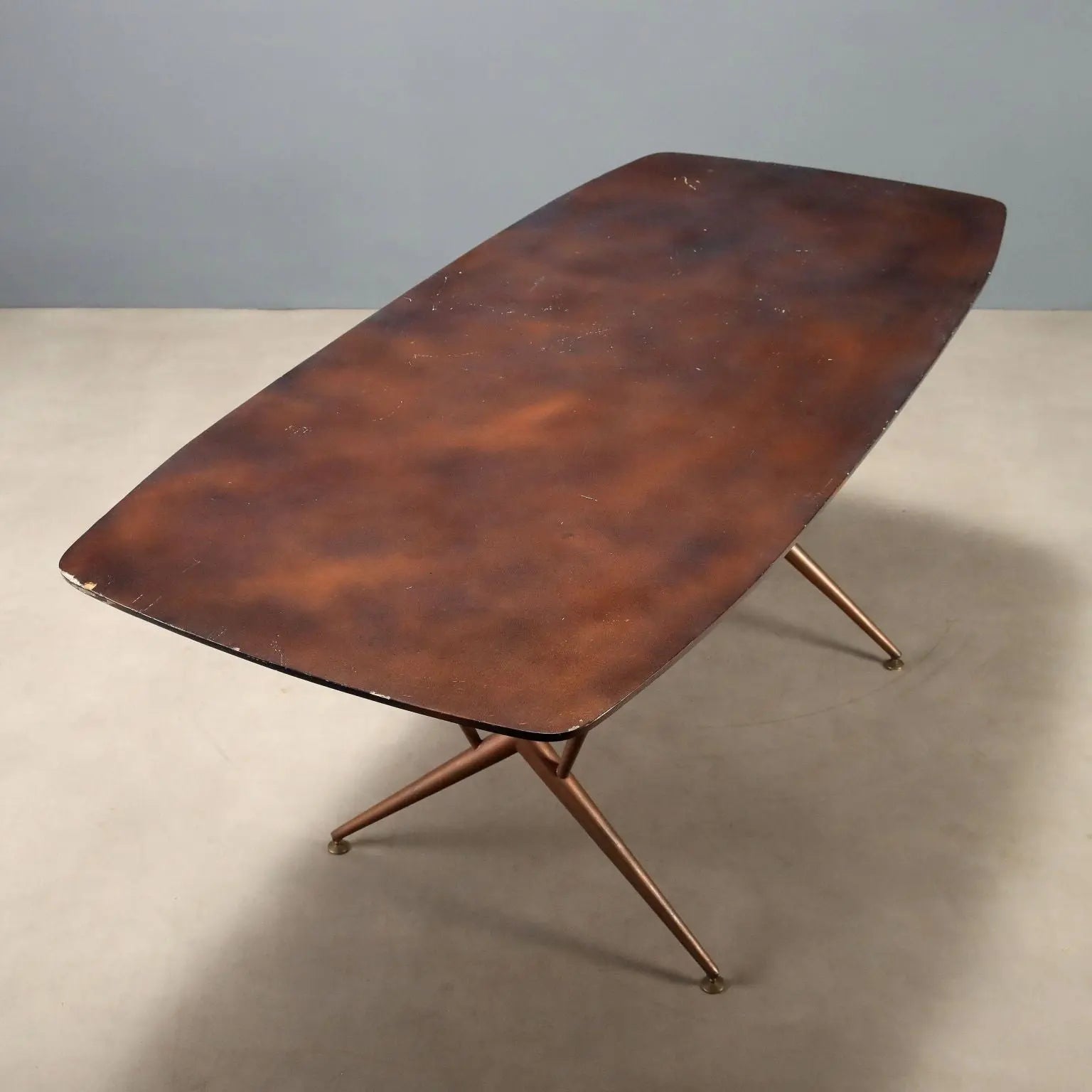 Vintage Table Enamelled Metal Design Italy 1960s