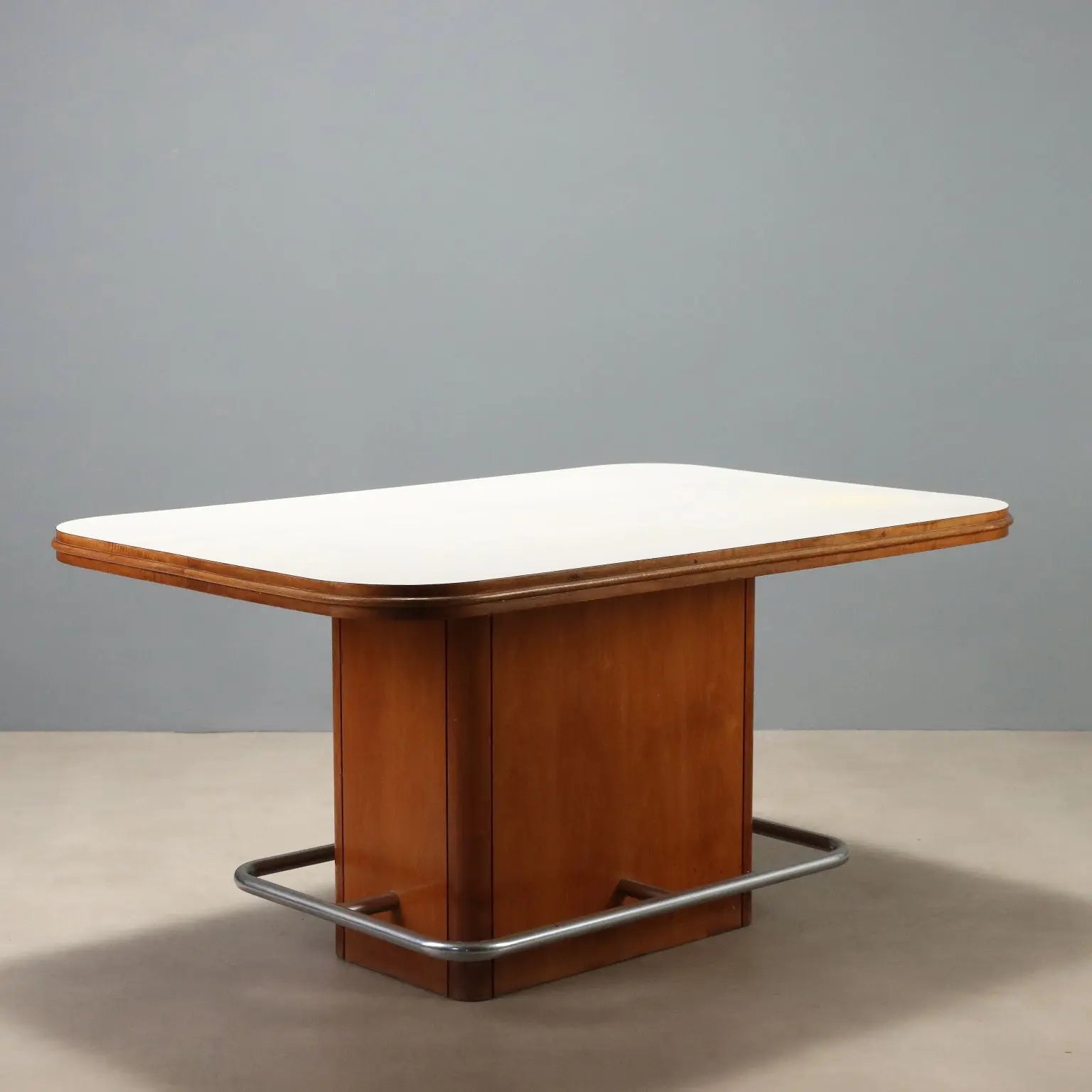 Vintage Dining Table Painted Beech Laminate Design Italy 1970s