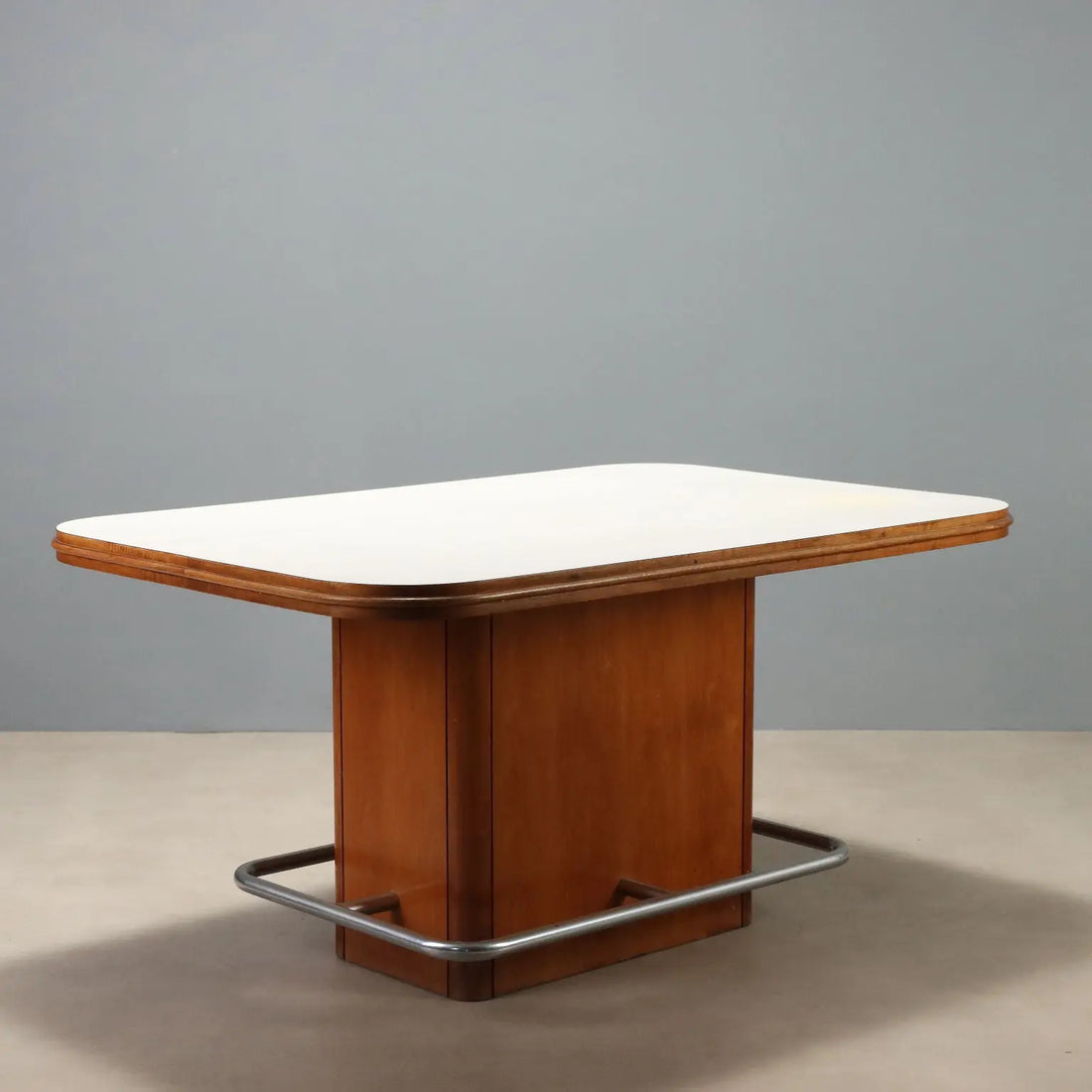 Vintage Dining Table Painted Beech Laminate Design Italy 1970s