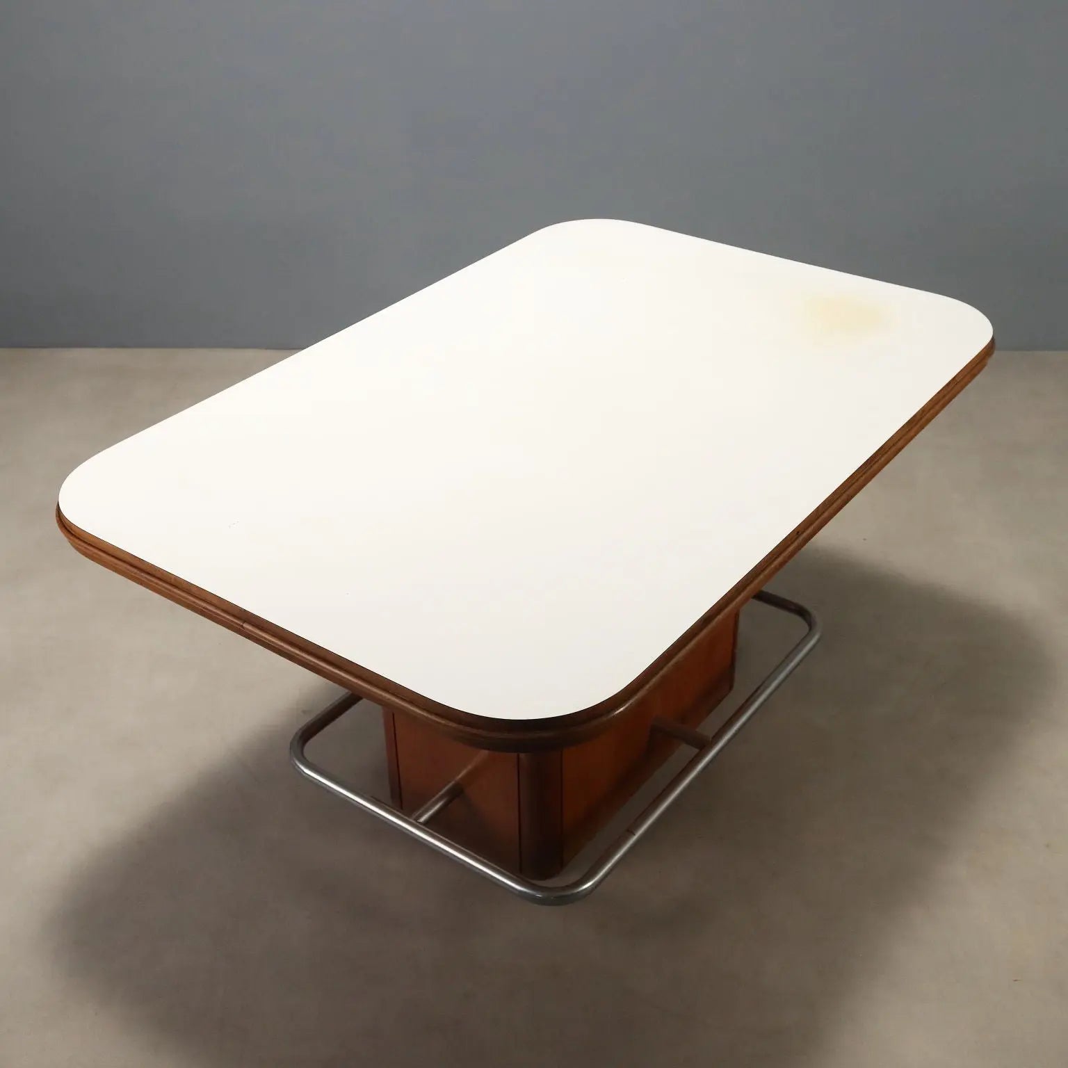Vintage Dining Table Painted Beech Laminate Design Italy 1970s