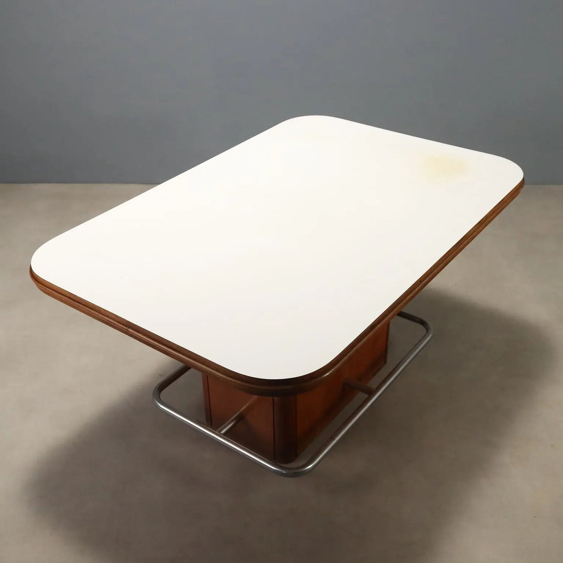 Vintage Dining Table Painted Beech Laminate Design Italy 1970s