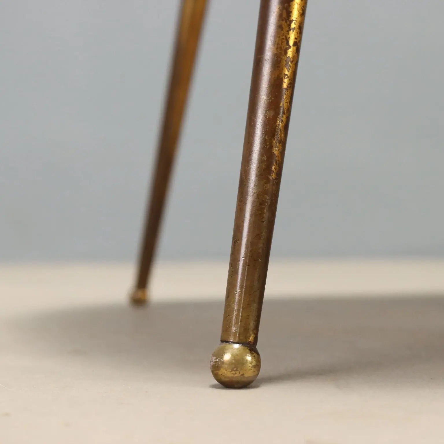 Vintage Coffee Table Brass Glass Design Italy 1950s