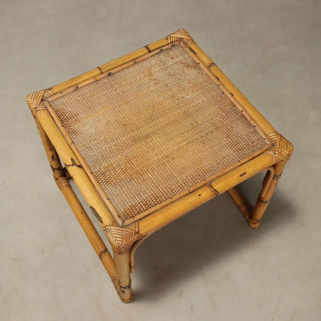 Vintage Coffee Tables Walnut Bamboo Design Italy 1970s-1980s