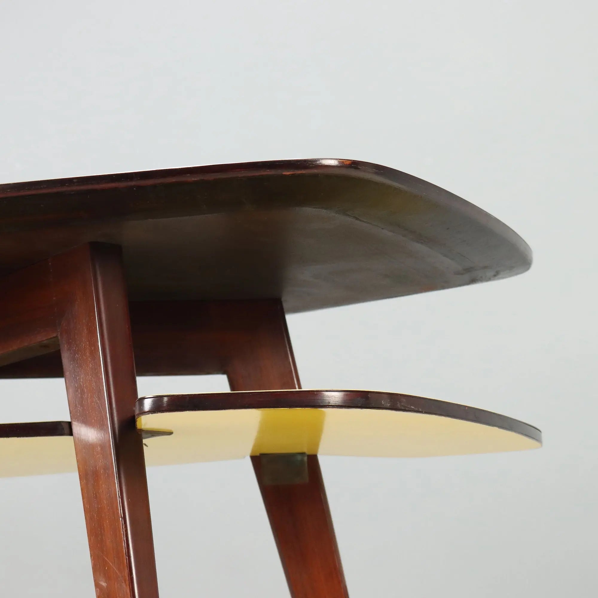 Vintage Desk Beech Laminate Design Italy 1950s