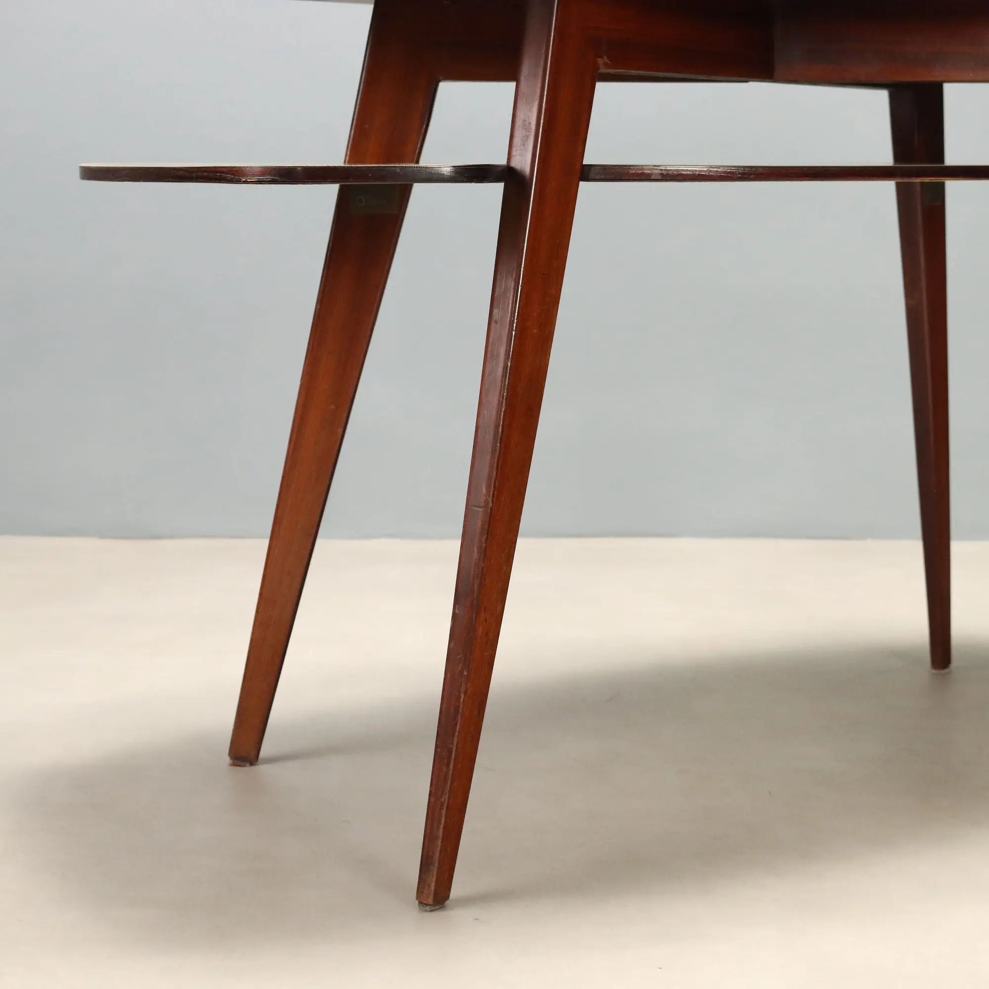 Vintage Desk Beech Laminate Design Italy 1950s