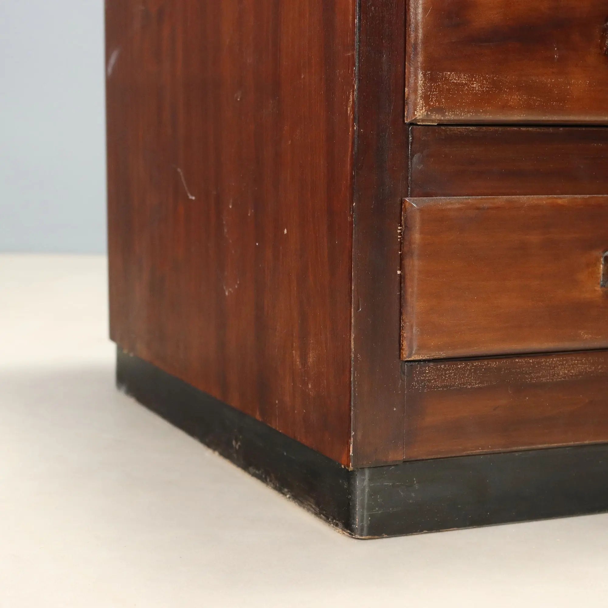 Vintage Writing Desk Walnut Veneer Design Italy 1940s
