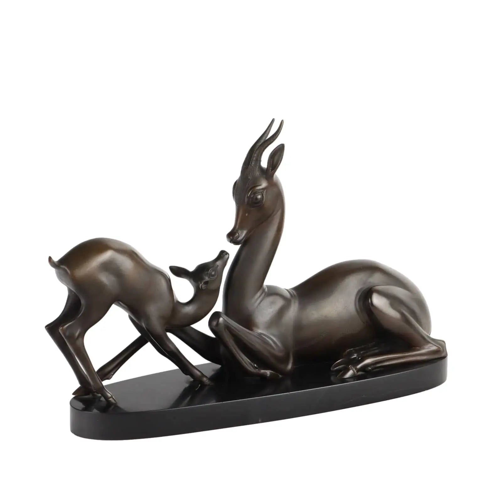 Antique Deers Signed Sirio Tofanari Bronze Italy XX Century - Italy, Early XX Century | Antiques | Bronzes