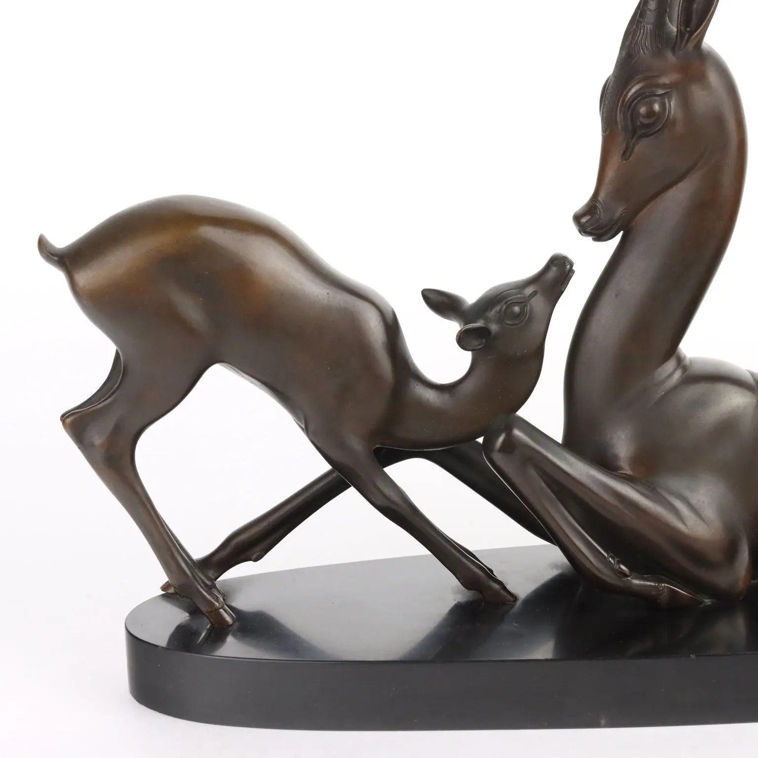 Antique Deers Signed Sirio Tofanari Bronze Italy XX Century - Italy, Early XX Century | Antiques | Bronzes