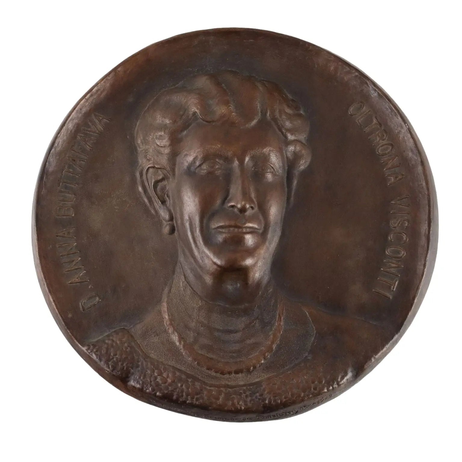 Antique Bronze Tile Noblewoman Italy XX Century - Italy, Late XX Century | Antiques | Bronzes