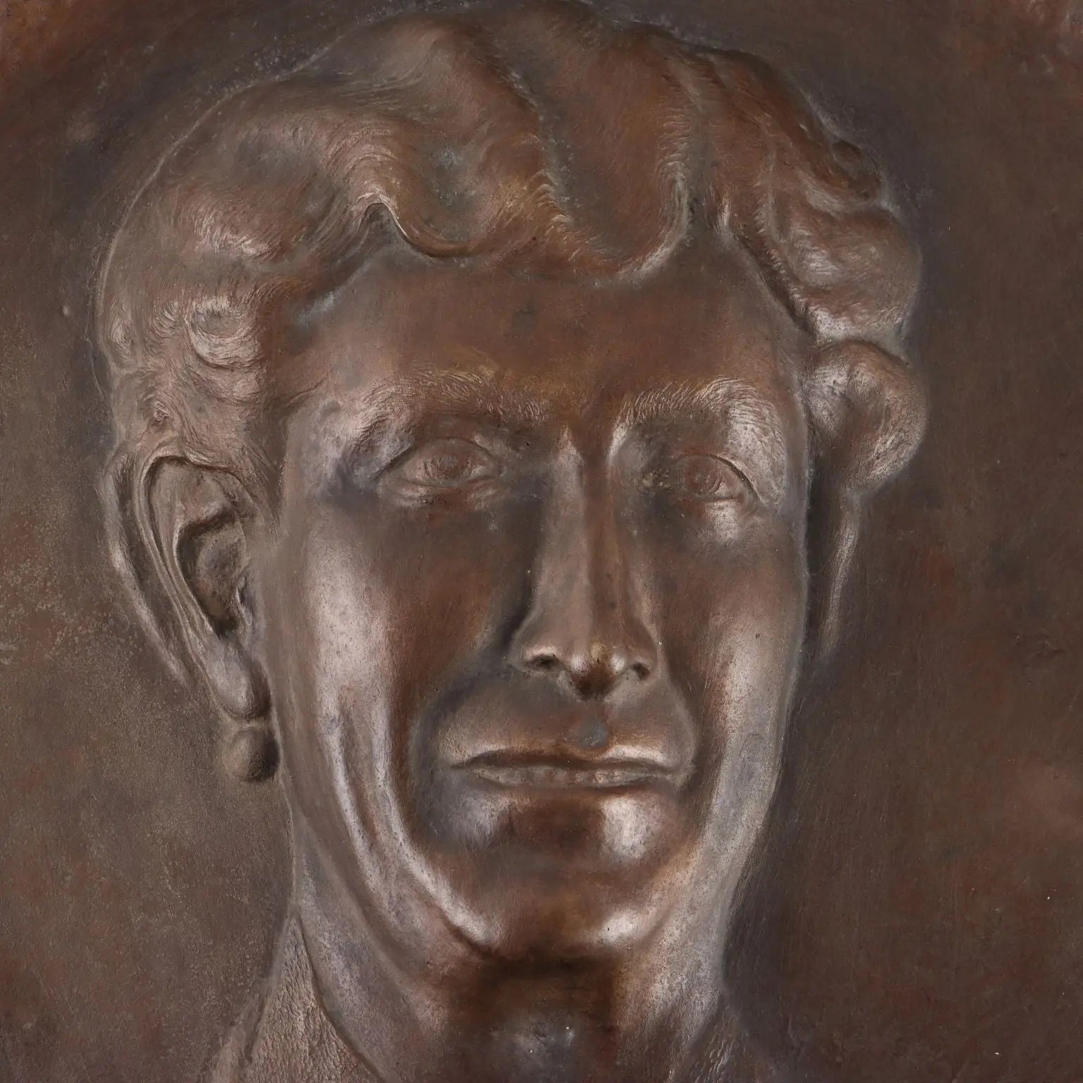 Antique Bronze Tile Noblewoman Italy XX Century - Italy, Late XX Century | Antiques | Bronzes