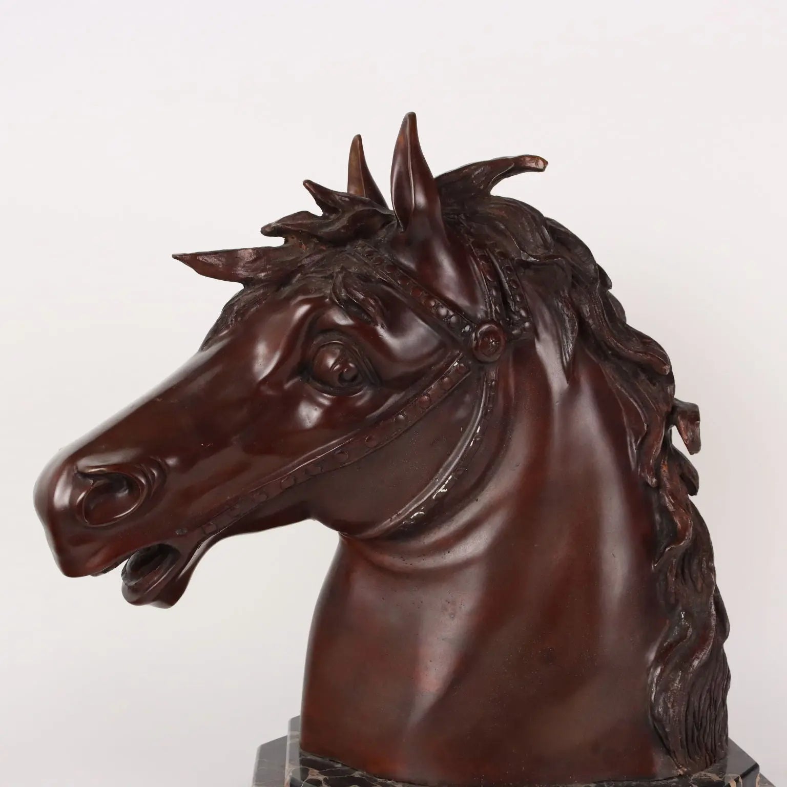 Modern Bronze Sculpture Horse Head F.G. Ruocco Naples XX Century - Italy, Late XX Century | Antiques | Bronzes