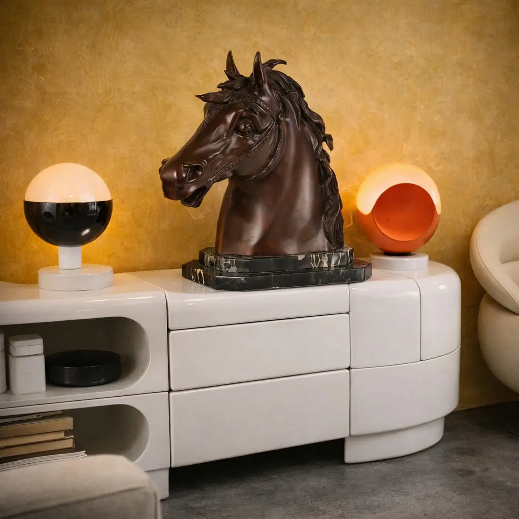 Modern Bronze Sculpture Horse Head F.G. Ruocco Naples XX Century - Italy, Late XX Century | Antiques | Bronzes