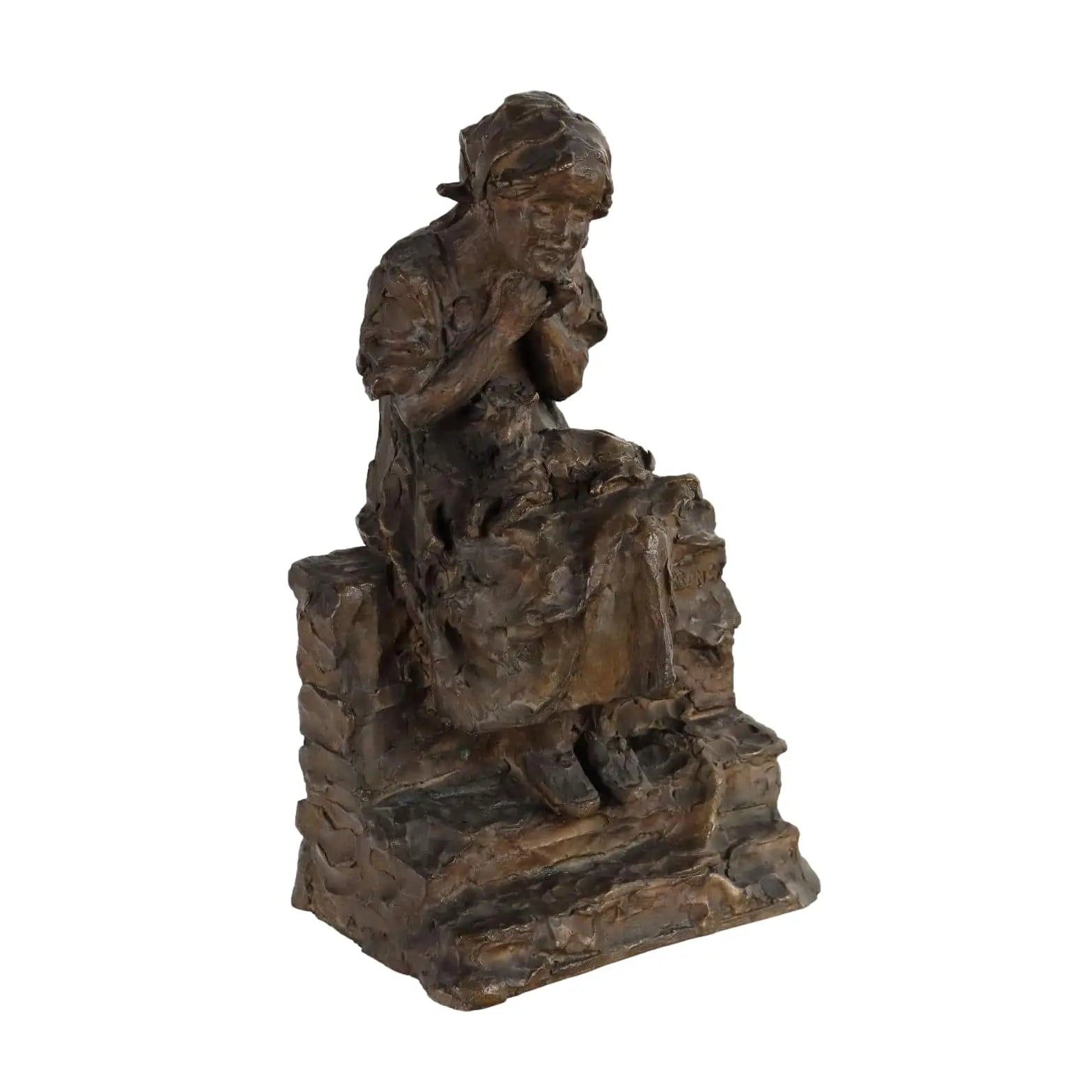 Antique Bronze Sculpture Young Peasant Giulio Branca XIX Century - Italy, Late XIX Century | Antiques | Bronzes