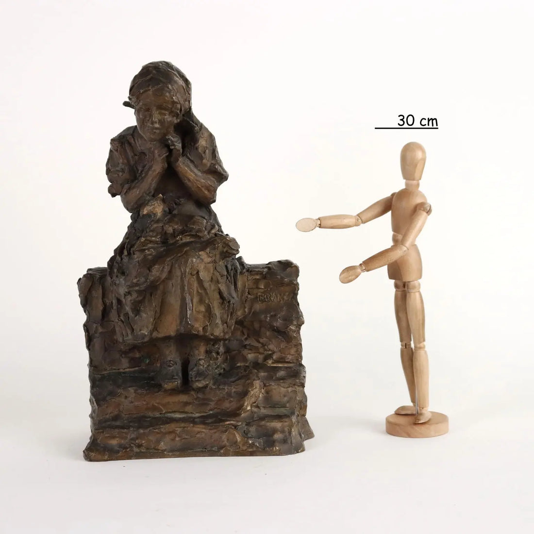 Antique Bronze Sculpture Young Peasant Giulio Branca XIX Century - Italy, Late XIX Century | Antiques | Bronzes