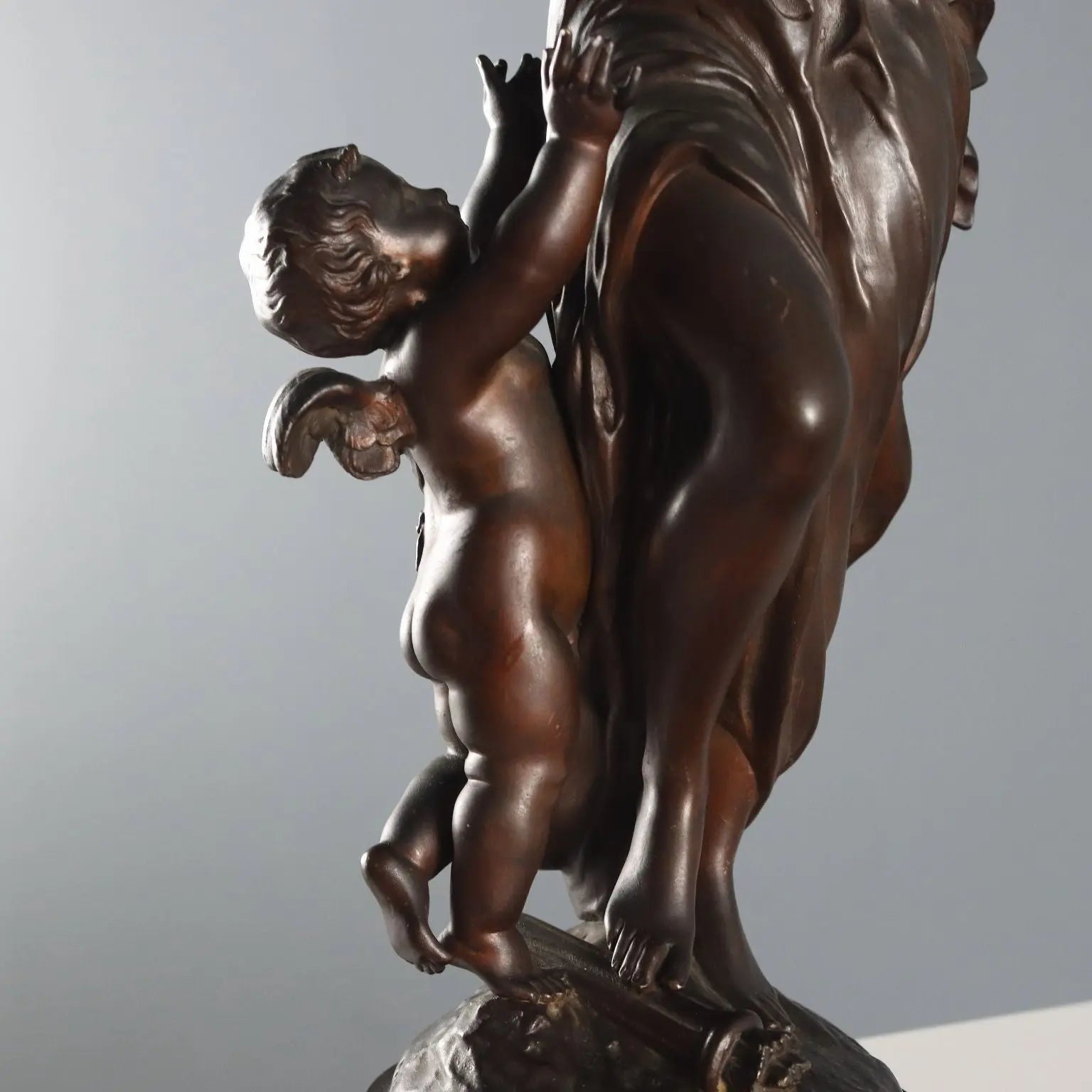 Modern Sculpture Venus and Love Signed M. Moreau XX Century - France, Mid XX Century | Antiques | Bronzes