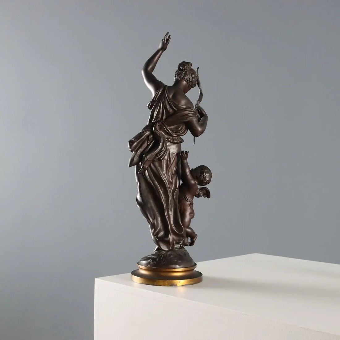 Modern Sculpture Venus and Love Signed M. Moreau XX Century - France, Mid XX Century | Antiques | Bronzes