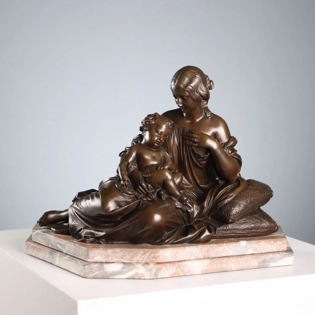 Bronze Sculpture Mother and Child by Pradier