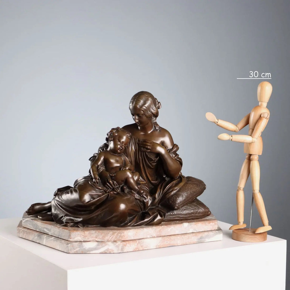 Bronze Sculpture Mother and Child by Pradier