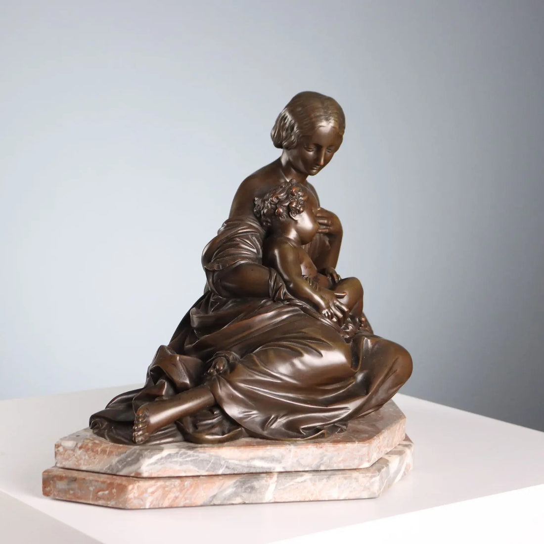 Bronze Sculpture Mother and Child by Pradier