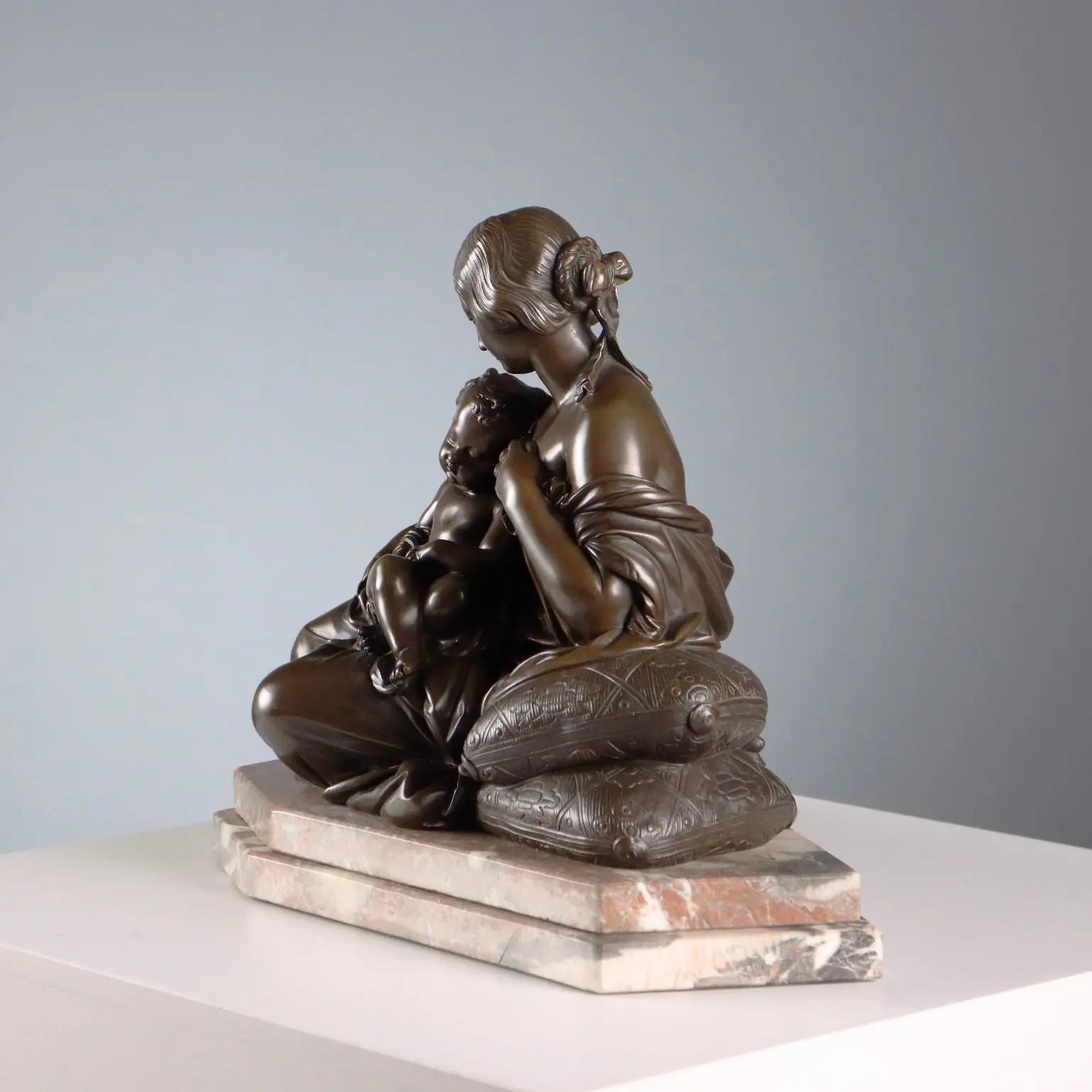Bronze Sculpture Mother and Child by Pradier
