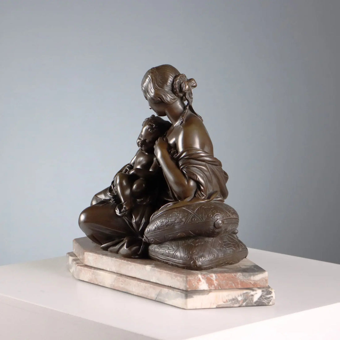 Bronze Sculpture Mother and Child by Pradier