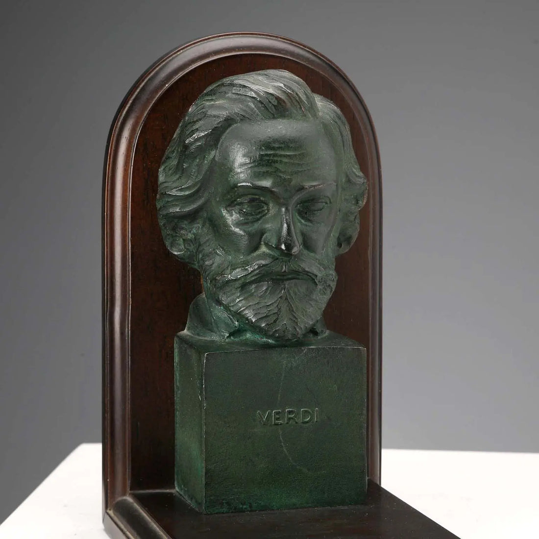 Vintage Bookends Bronze Wood Verdi Chopin Design 1960s-1970s - Italy, 1960s-1970s | Antiques | Bronzes