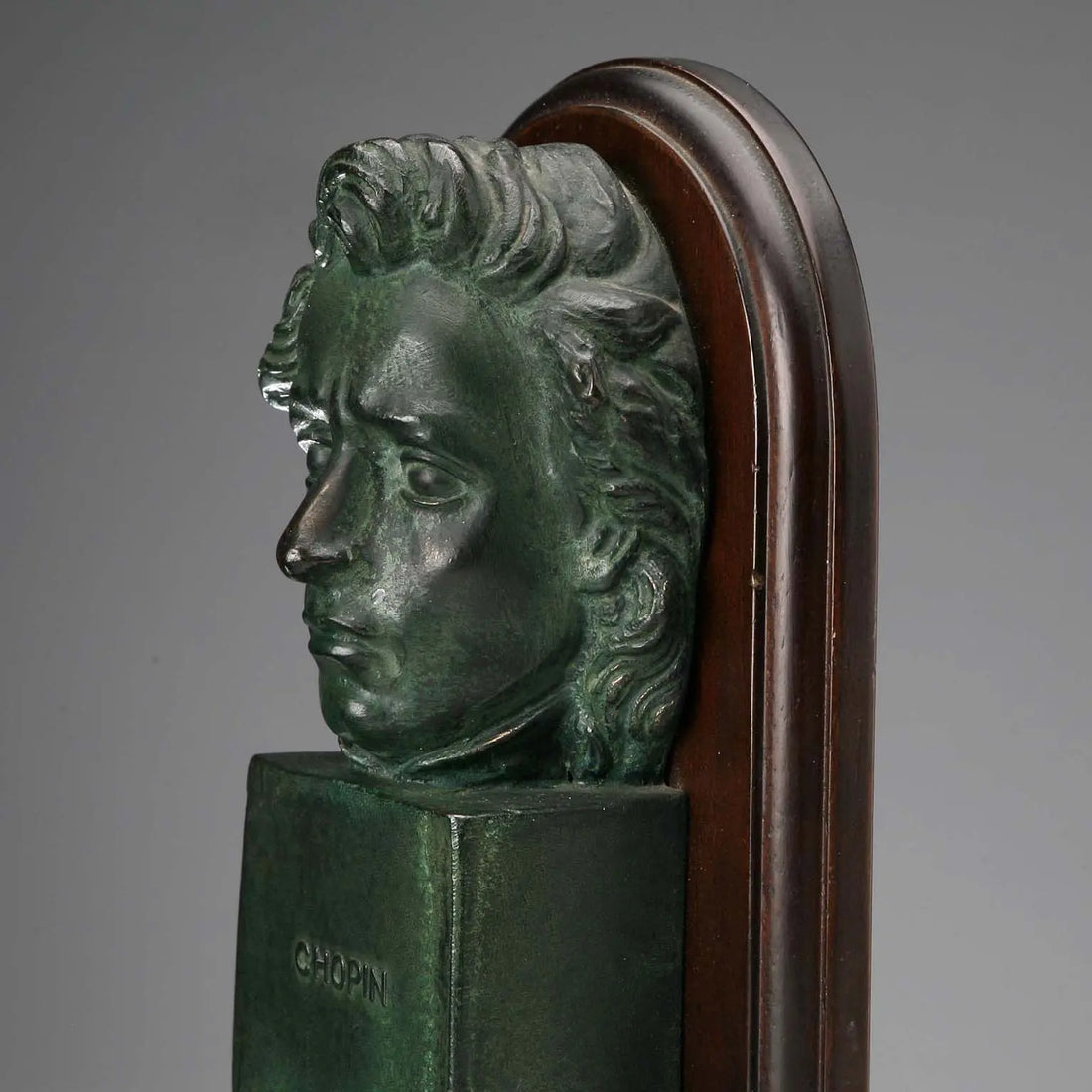 Vintage Bookends Bronze Wood Verdi Chopin Design 1960s-1970s - Italy, 1960s-1970s | Antiques | Bronzes