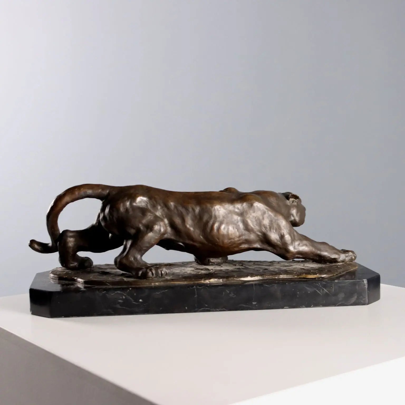 Rembrandt Bugatti's Lurking Tiger Bronze Sculpture XX Century - Europe, Mid XX Century | Antiques | Bronzes