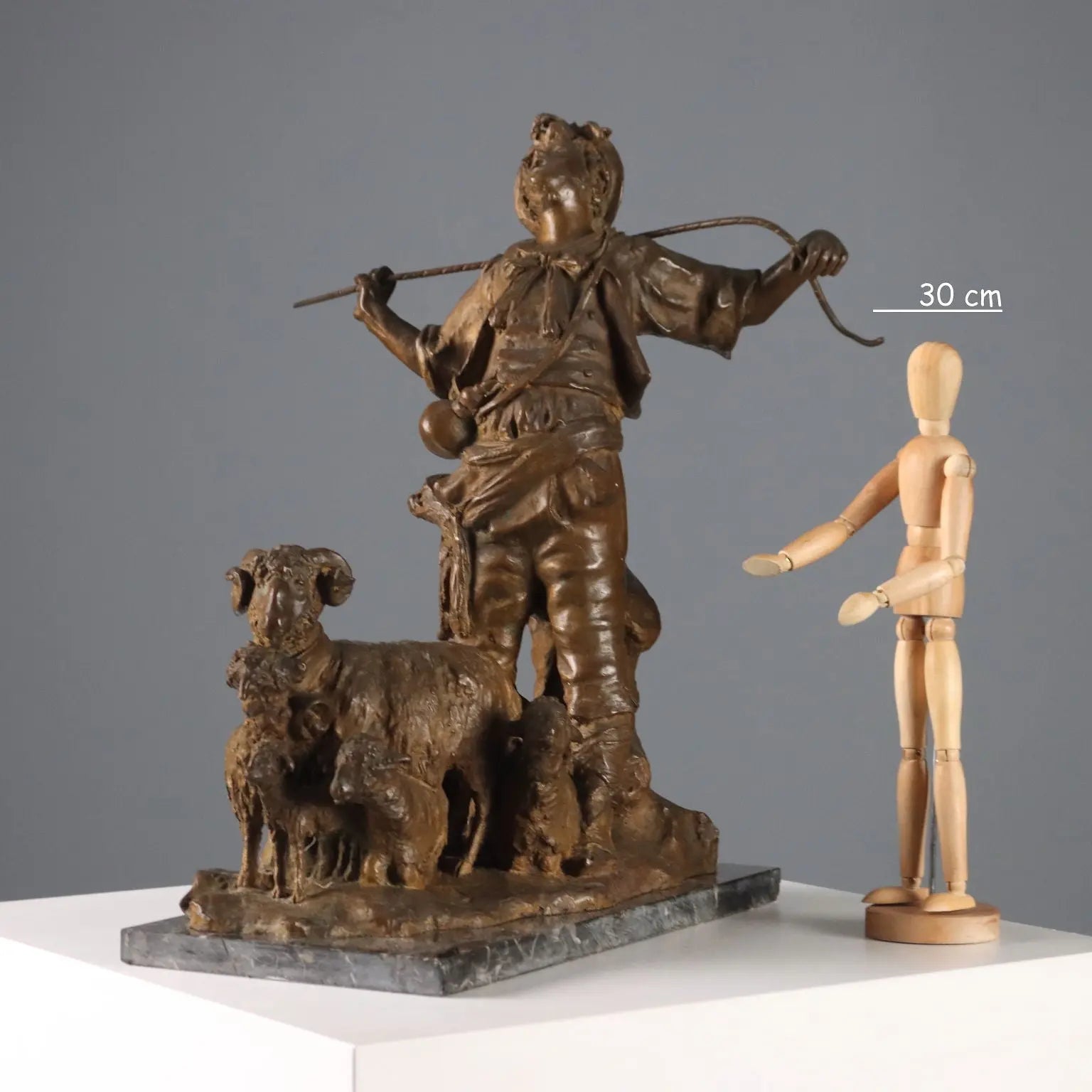 Antique Figurine Shepherd with Herds Bronze G. Morlaiter XX Century - Italy, XX Century | Antiques | Bronzes