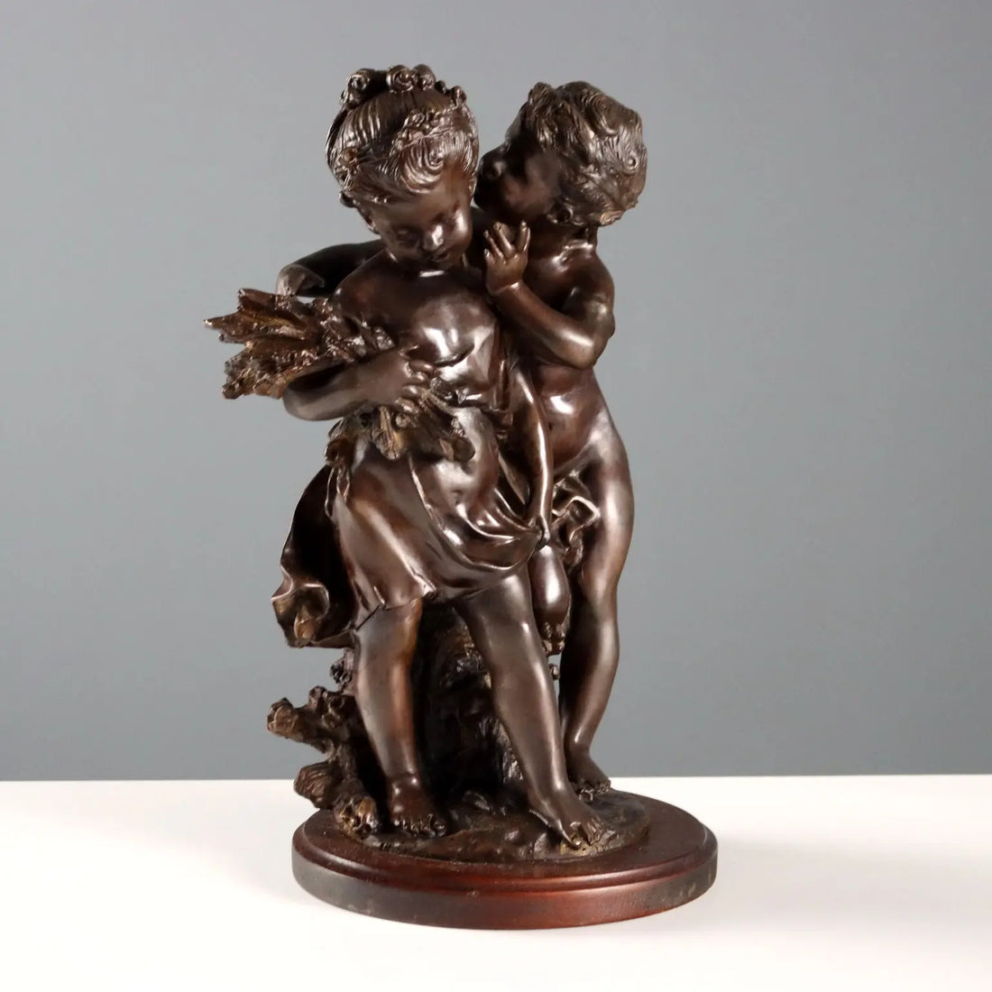 Bronze Sculpture by Moreau - Whispering Children