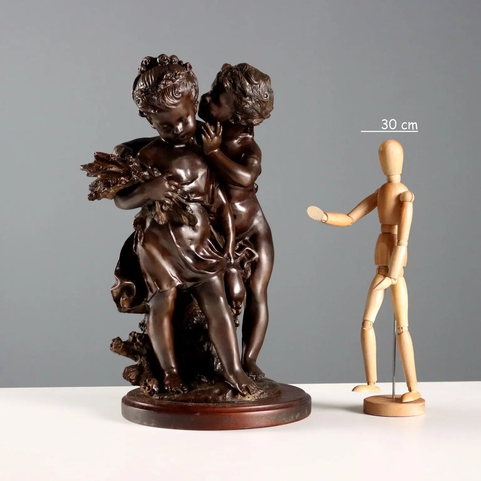 Bronze Sculpture by Moreau - Whispering Children