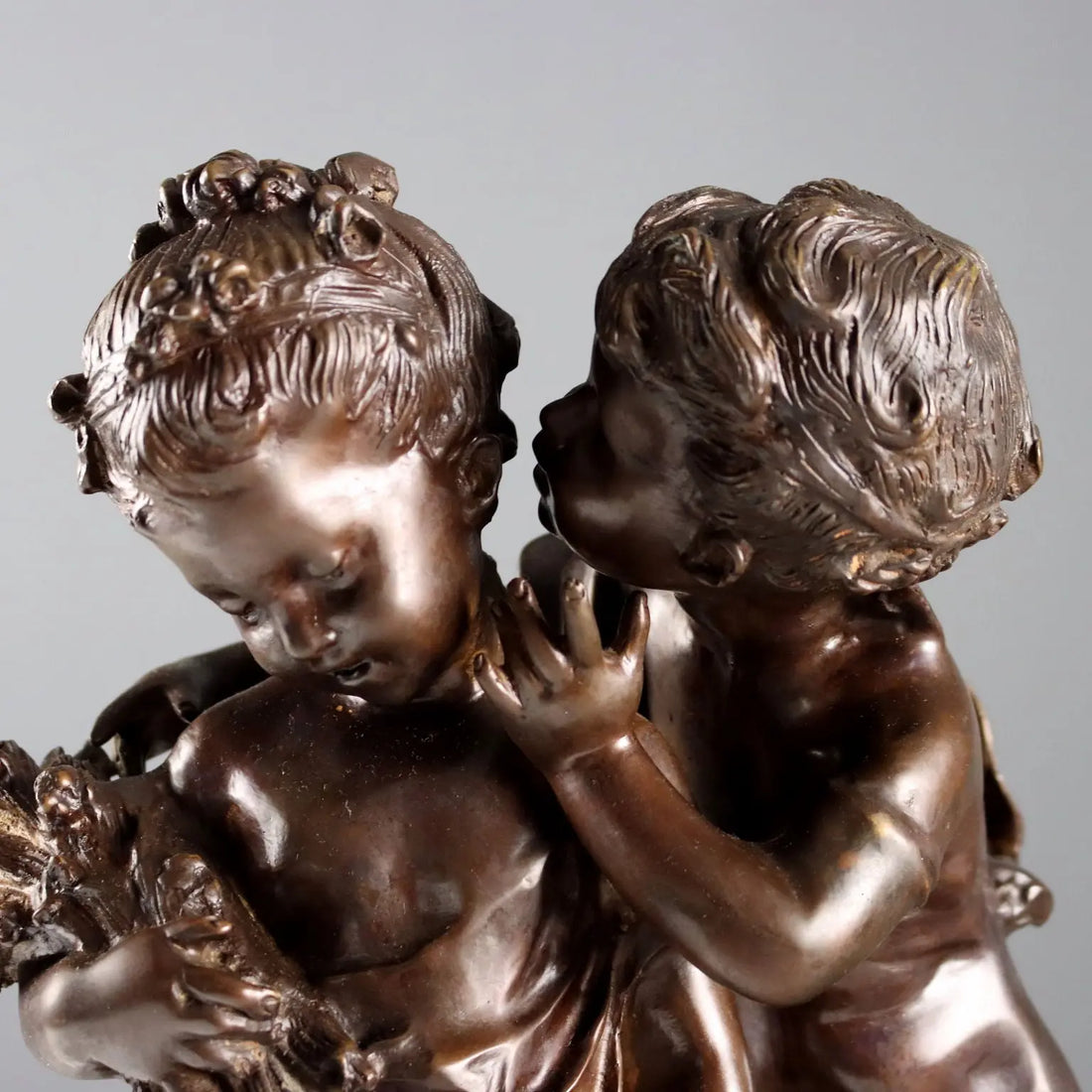 Bronze Sculpture by Moreau - Whispering Children